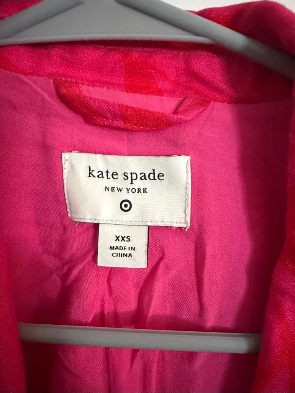 Limited edition-Kate Spade x Target oversized pink and red blazer Size XXS